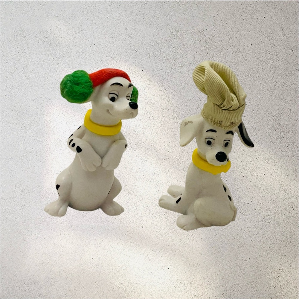 Vintage McDonalds 101 Dalmatians 1996 Patch Puppy Toy Chef Hat Earmuffs Lot